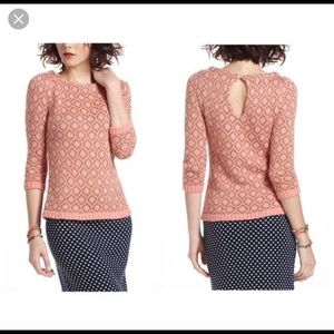 Anthropologie gilt diamond sweater. Pink and gold